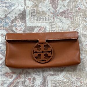 Tory Burch Tan Leather Clutch